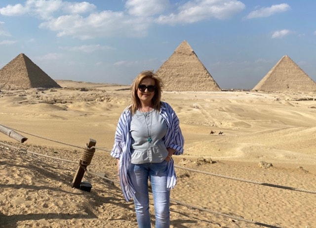Alvagh at the pyramids of Egypt
